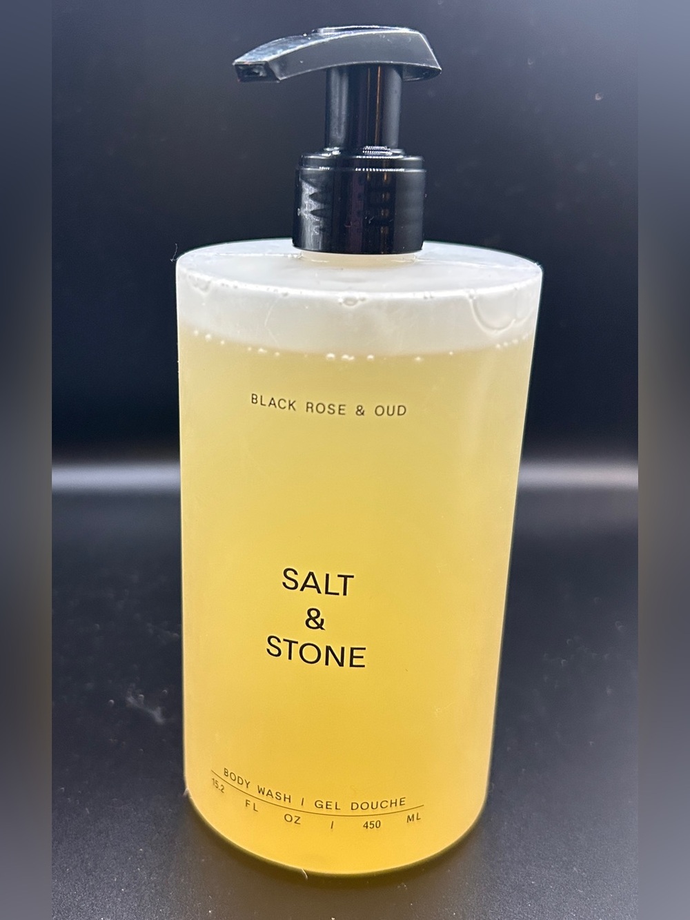 Salt & Stone Body Wash for Women & Men, Black Rose & Oud